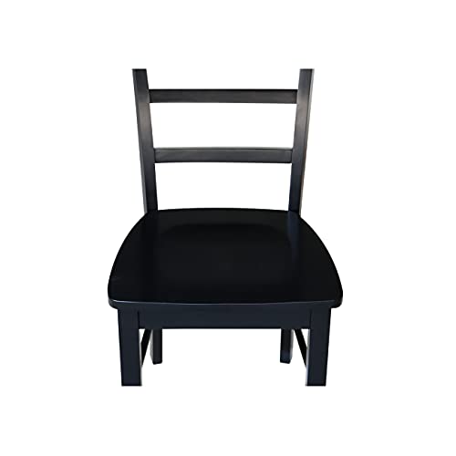 International Concepts Pair of Madrid LadderBack Chairs, Black