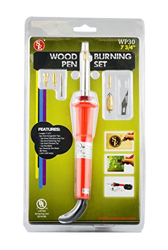 SE Wood Burning Pen - Creative Tool - Interchangeable Tips - Metal Soldering Pen Stand - WP30