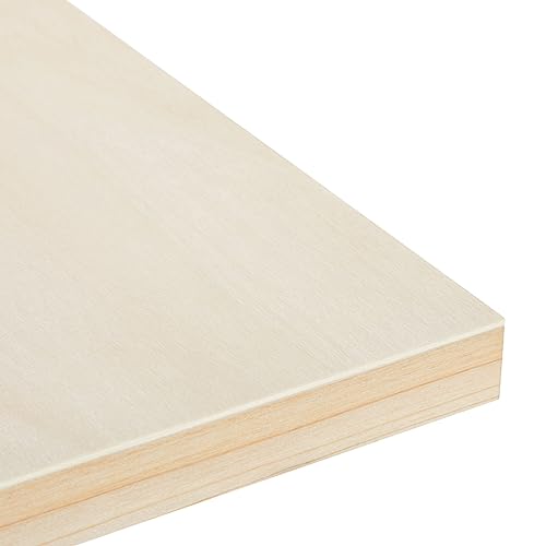 6-Pack Unfinished 9x12 Wooden Canvas Boards for Painting, Crafts, Stain, Vinyl, Oil, Watercolor, Blank Deep Cradle for Art Projects (Natural, 0.86 Inches Thick)