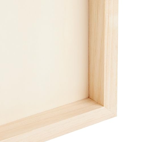 6-Pack Unfinished 9x12 Wooden Canvas Boards for Painting, Crafts, Stain, Vinyl, Oil, Watercolor, Blank Deep Cradle for Art Projects (Natural, 0.86 Inches Thick)