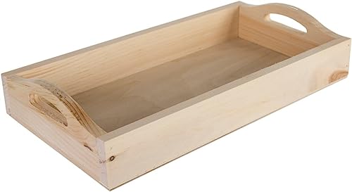 Walnut Hollow Unfinished Wood Serving Tray for Weddings, Home Decor and Craft Projects, 8" x 15"