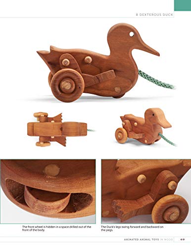 Animated Animal Toys in Wood: 20 Projects that Walk, Wobble & Roll (Fox Chapel Publishing) Patterns & Directions for Making Dinosaurs, a Shark, Duck, Turtle, Wolf, Frog, Hippo, Dog, & More for Kids