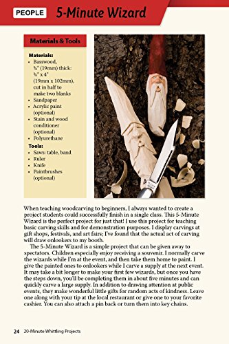 20-Minute Whittling Projects: Fun Things to Carve from Wood (Fox Chapel Publishing) Step-by-Step Instructions & Photos to Whittle Expressive Figures; Wizards, Gargoyles, Dogs, & More for Gift-Giving