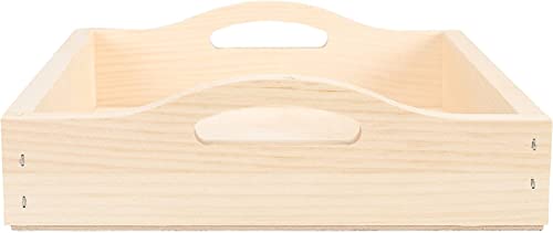 Walnut Hollow 24648 Unfinished Wood Serving Tray for Weddings, Home Decor and Craft Projects, 10" x 12"