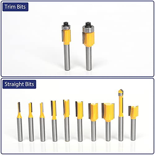 MNA Router Bit Set 25 Pieces 1/4 Inch, European Edition Router Bits Kit, Traditional Woodworking Tools, Aluminium Case