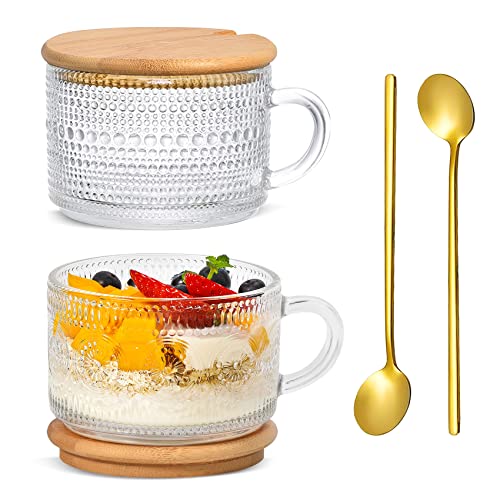 Vintage Embossed Coffee Mugs Set with Lids