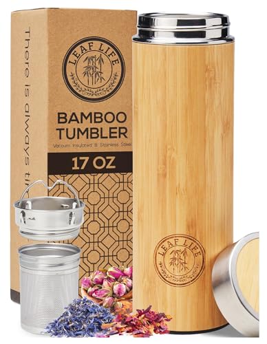 Sustainable Bamboo Tea Tumbler with Infuser