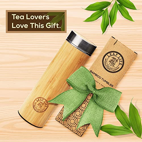 Sustainable Bamboo Tea Tumbler with Infuser