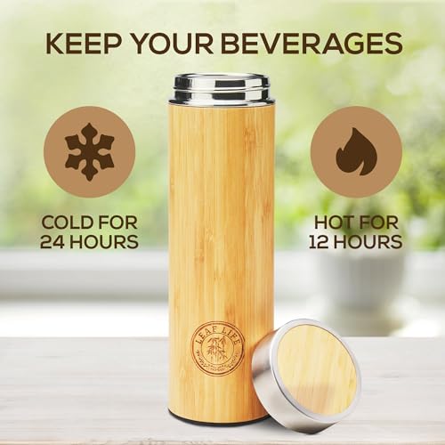 Sustainable Bamboo Tea Tumbler with Infuser
