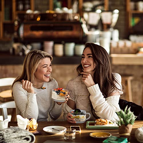Vintage Embossed Coffee Mugs Set with Lids