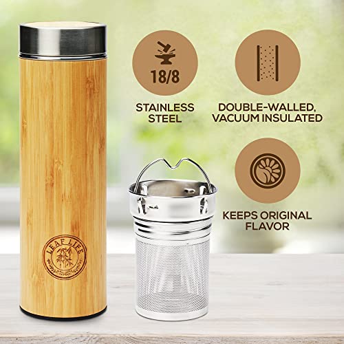 Sustainable Bamboo Tea Tumbler with Infuser