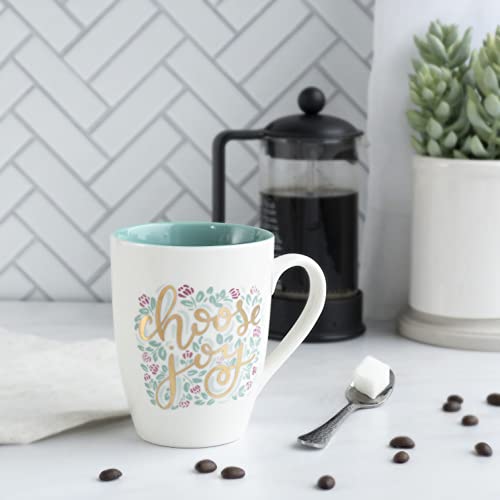 With Love Teal & Gold Inspirational Coffee Mug