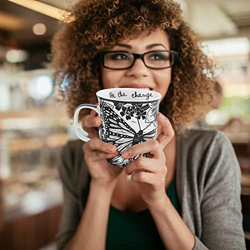 Boho Butterfly Coffee Mug - 16 oz Ceramic