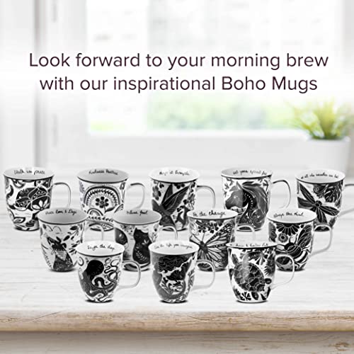 Boho Butterfly Coffee Mug - 16 oz Ceramic