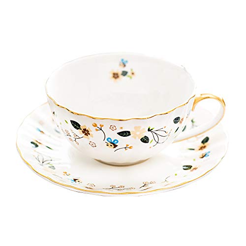 Cute Bee Decor Porcelain Tea and Coffee Mug Set