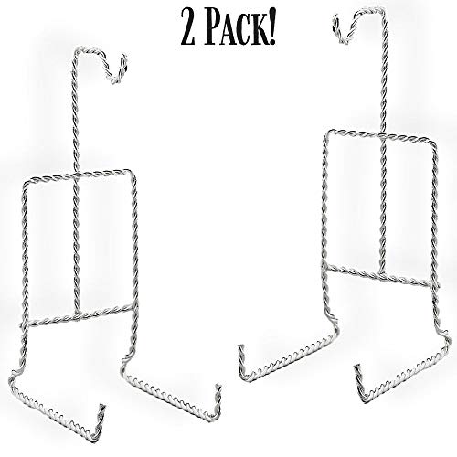 Twisted Silver Tea Cup & Saucer Holders - Set of 2