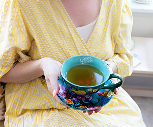 Alice in Wonderland Ceramic Teacup and Saucer Set