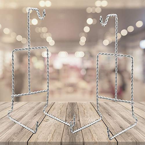 Twisted Silver Tea Cup & Saucer Holders - Set of 2