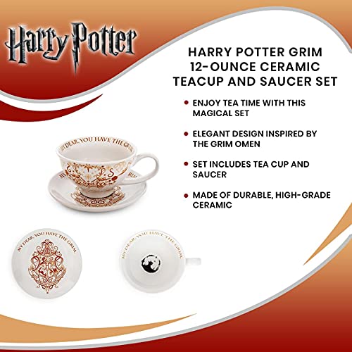 Harry Potter Grim Ceramic Teacup and Saucer Set