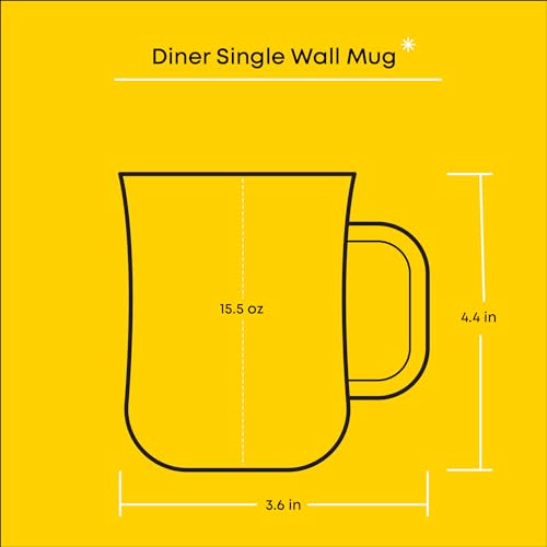 JoyJolt Glass Coffee Cups - Set of 6