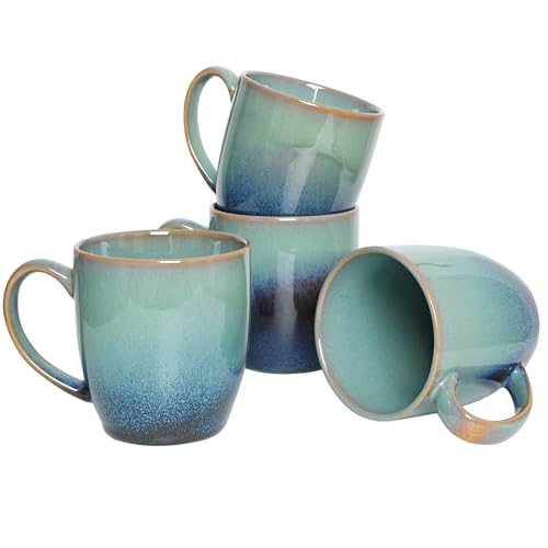 Bosmarlin 4-Piece Pale Green Coffee Mug Set