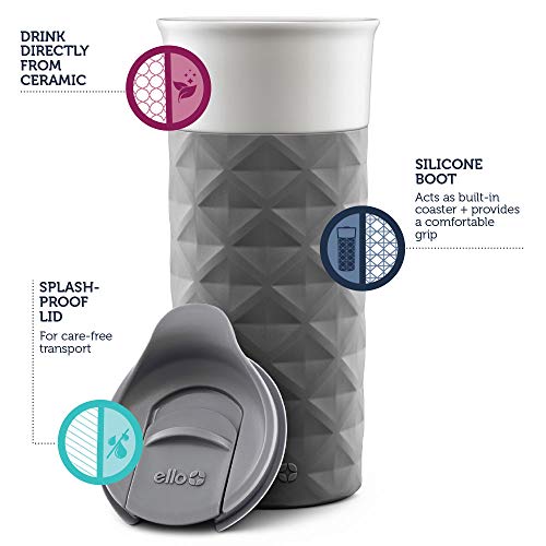 Ello Ogden 16 oz Ceramic Travel Mug - Blue