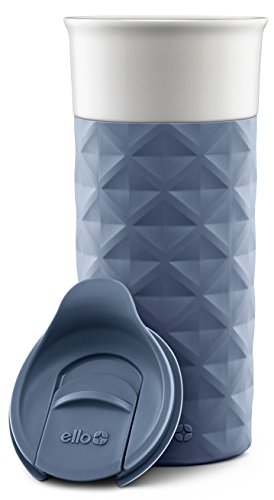 Ello Ogden 16 oz Ceramic Travel Mug - Blue