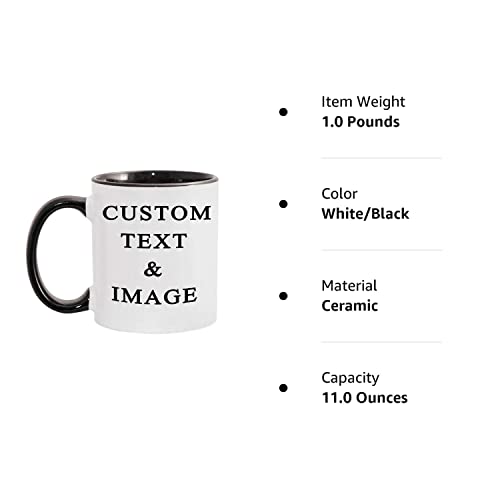 Personalized Photo Mug with Customizable Designs, 11 ounces