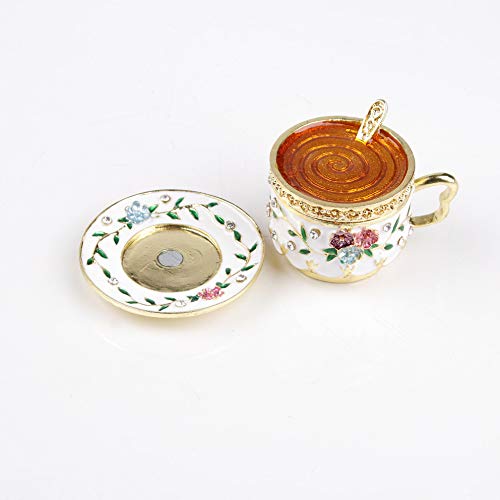 Sevenbees Coffee Cup Figurine Jewelry Box