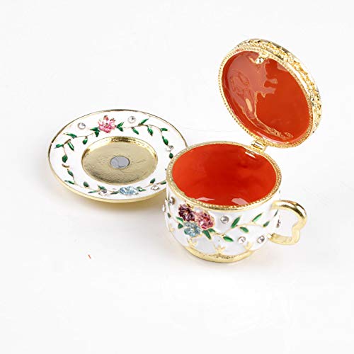 Sevenbees Coffee Cup Figurine Jewelry Box