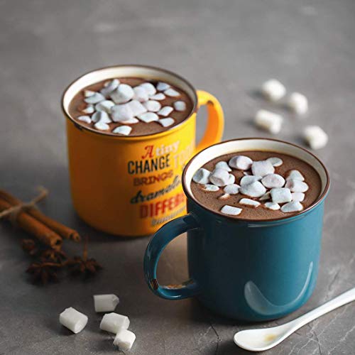 LIFVER Set of 4 Retro Porcelain Coffee Mugs