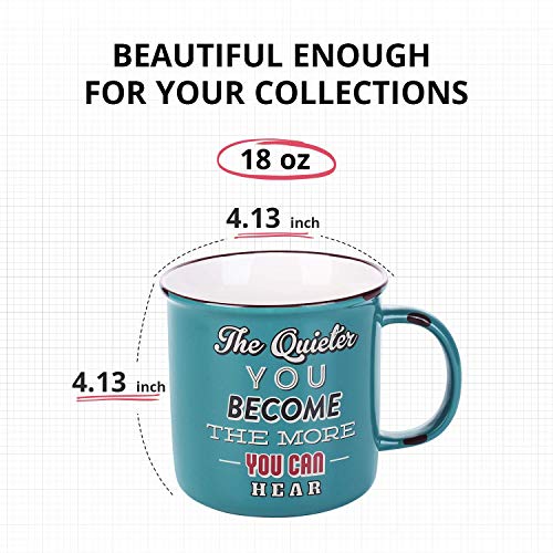 LIFVER Set of 4 Retro Porcelain Coffee Mugs