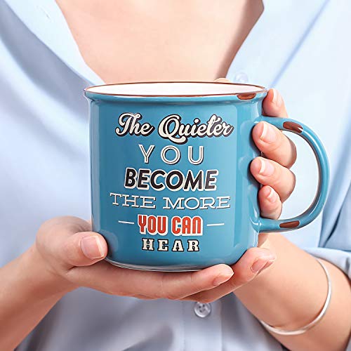 LIFVER Set of 4 Retro Porcelain Coffee Mugs