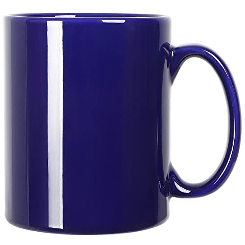 Smilatte 20 OZ Extra Large Ceramic Coffee Mug, M017 Classic Porcelain Boss Super Big Tea Cup with Handle for Office and Home, Blue