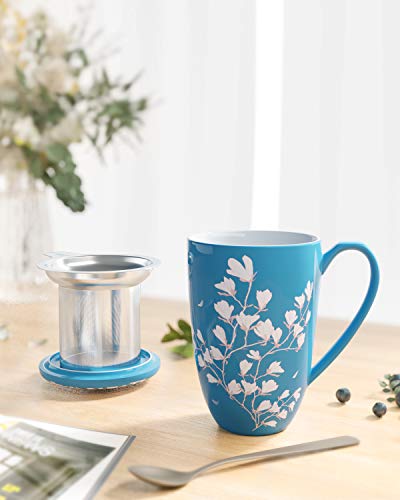 Immaculife 16oz Infuser Tea Cup with Lid