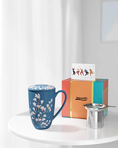 Immaculife 16oz Infuser Tea Cup with Lid