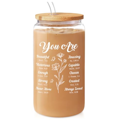 Inspirational 16 Oz Christian Can Glass Mug
