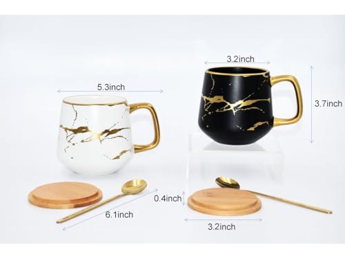 Kintsugi Style Ceramic Coffee Tea Mug Set