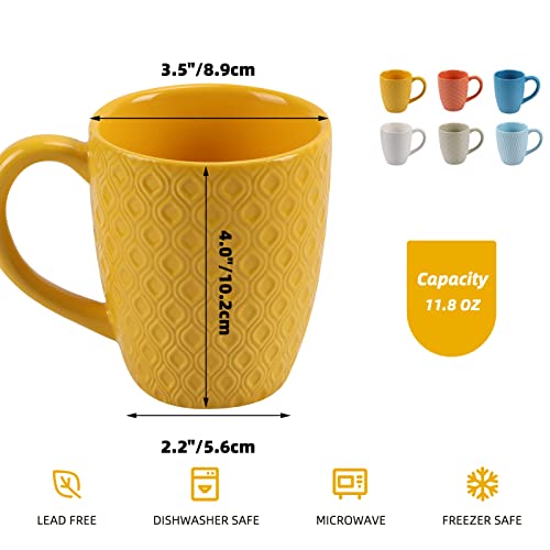 Schliersee 12 OZ Colorful Ceramic Mug Set