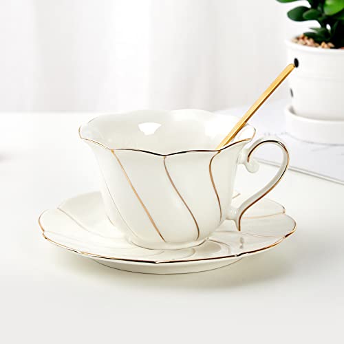 Luxury Porcelain Tea Cup and Saucer Set