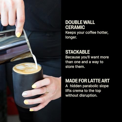 Fellow Monty Double Wall Latte Mug - Matte Black