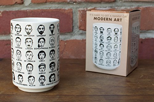 It's Hard to Get a Handle on Modern Art - Porcelain Tea Cup Featuring 65 Artists