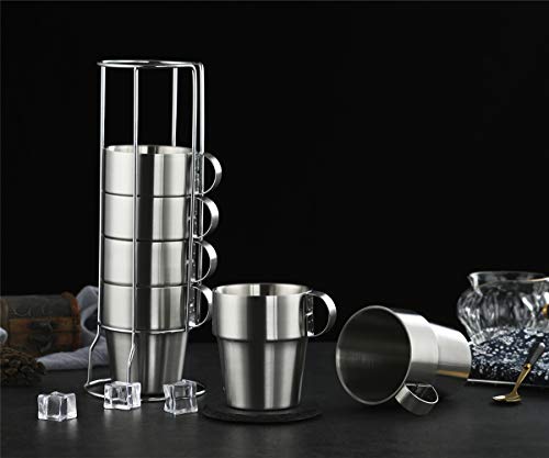 Stackable Insulated Stainless Steel Coffee Tea Mugs