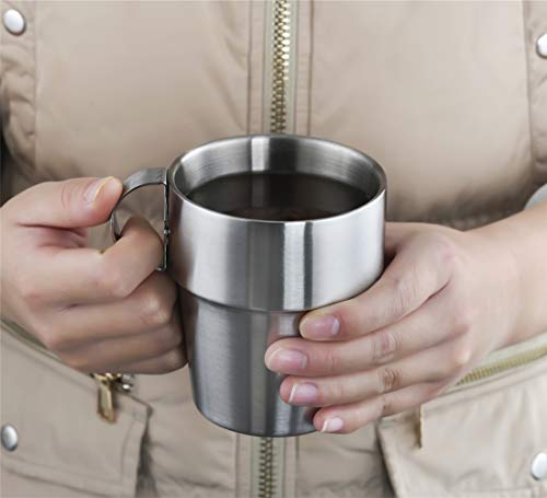 Stackable Insulated Stainless Steel Coffee Tea Mugs