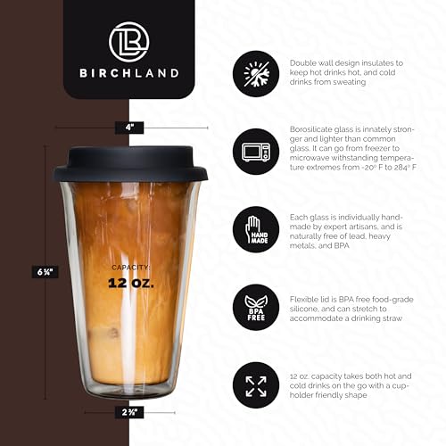 Birchland Double Wall Insulated Travel Mugs - 2 Pack