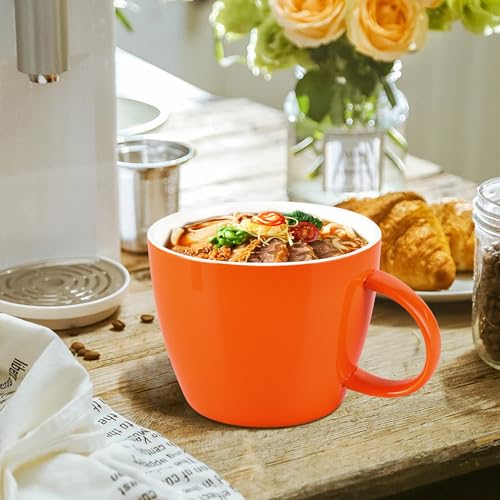 Oversized Minimalist Orange Ceramic Coffee Mug