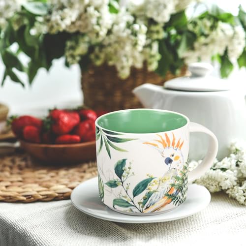 Cute Vintage Ceramic Coffee Mug Set of 4