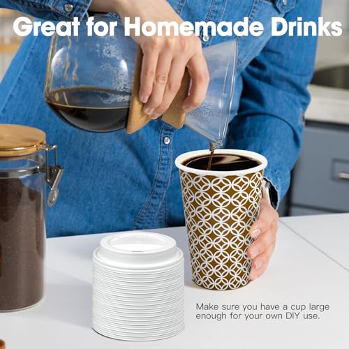 Ginkgo 16 oz Disposable Travel Coffee Cups, 100 Pack