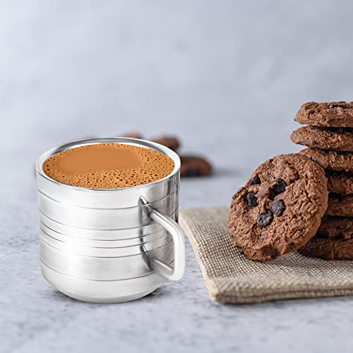 6-Pack Double Wall Stainless Steel Tea Cups