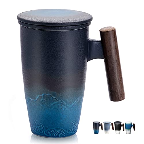 Tomotime Ceramic Tea Cup with Infuser & Lid